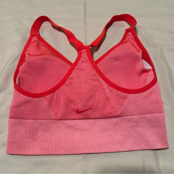 Nike Reddish Orange Textured Y-back Wide-Band Sports Bra size Small - Picture 4 of 7